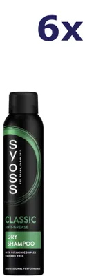 Produktbild von 6x Syoss Trockenshampoo 200 ml Classic Anti-Fett