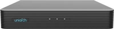 A front view of a Uniarch network video recorder (NVR) on a white background.