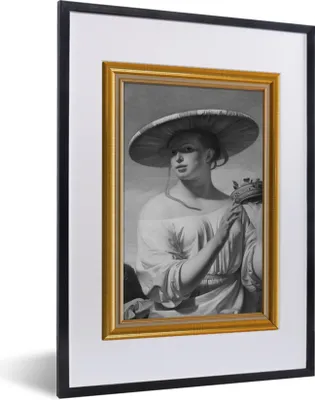 Produktbild von MuchoWow® Gerahmtes Poster Kunst - Maler - Liste - Gold 30x40 cm - Poster mit Schwarzem Bilderrahmen Wandposter Rahmen Foto Bilder - Wandposter Schlafzimmer