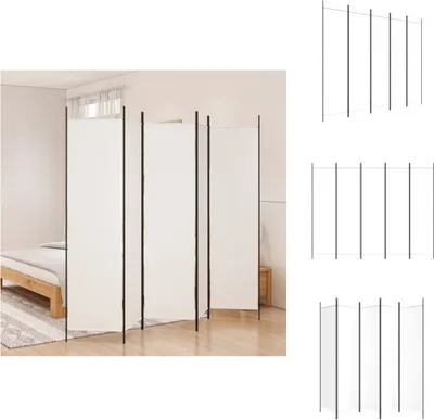 A room divider set up in a bedroom next to a bed.