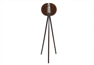 Produktbild von KAWOLA Stehlampe YARA Holz walnuss, KI-generiertes Bild