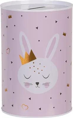 Produktbild von Clayre & Eef Spardosen Ø 10x15 cm Rosa Metall Kaninchen
