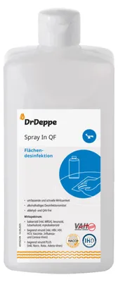 Produktbild von DrDeppe - Spray In QF - alkoholhaltiges Flächendesinfektionsmittel - 500 ml (Biozid)