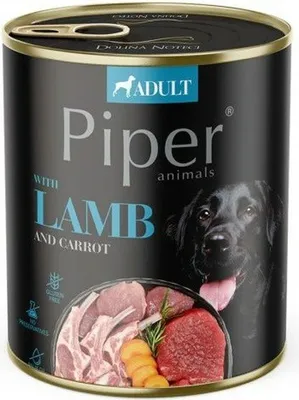 Zdjęcie produktu dla Karma mokra Dolina Noteci Piper Jagnięcina z marchewką Jagnięcina z marchewką 800 g