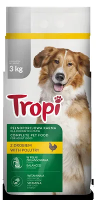 Zdjęcie produktu dla Tropi karma dla psów 3kg z drobiem