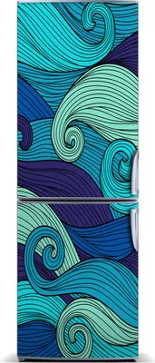 Produktbild von Tulup Kühlschrankdekoration - Magnetmatte - 60 cm x 180 cm - Magnet auf dem Kühlschrank - Abstrakte Wellen