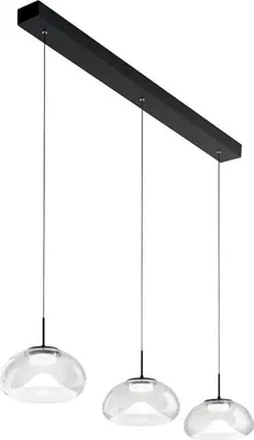 Produktbild von Brena - Fabas Luce 3-flammige Pendelleuchte - 30W dimmbare LED - Transparentes lineares Design