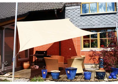 Immagine prodotto di Vela parasole 3 x 3 m, bianco crema, idrorepellente