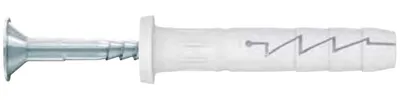 Image de Cheville clou-vis nylon avec collerette plate 5x25mm boite de 100 - RAWL - N05C025