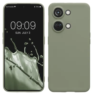 Produktbild von kwmobile Handyhülle für OnePlus Nord 3 5G Hülle - weiches Handy Silikon Case - Schutzhülle Cover - Graugrün