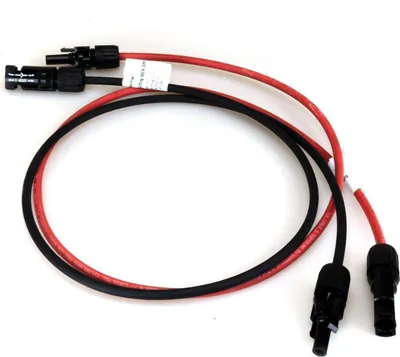 Produktbild von 0% SET 6mm2 Solarkabel Verlängerungskabel Rot | Schwarz  MC4 Stecker Solarstecker PV 3m