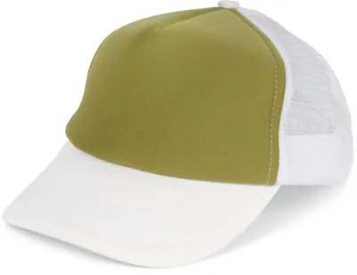 Produktbild von styleBREAKER Uni 5-Panel Trucker Cap mit Mesh-Einsatz | verstellbares Basecap mit Click Snap Verschluss | luftiges Netz Cap für Damen und Herren