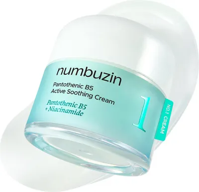 Produktbild von Numbuzin No.1 Pantothenic B5 Active Soothing Cream 80 ml – beruhigende Gelcreme mit Panthenol & Niacinamid für empfindliche, unreine Haut