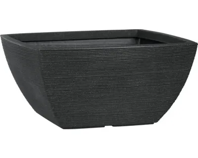 Produktbild von Blumenschale geli Rillen Kunststoff 52 x 52 x 26 cm anthrazit