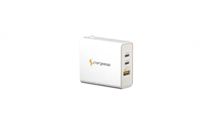 Produktbild von ChargeASAP Omega 100 Watt USB-C GaN Ladeadapter in Weiß