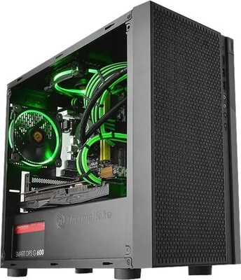 Produktbild von Thermaltake Versa H18, Micro Tower, PC, Schwarz, micro ATX, Mini-ITX, SPCC, 15,5 cm