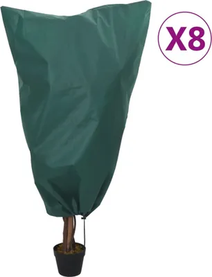 Obrázok produktu pre Flísové kryty na rastliny so šnúrkou 8 ks 70 g/m² 0,8x0,8 m