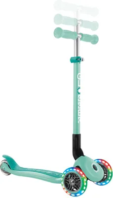 Immagine prodotto di GLOBBER PRIMO FOLDABLE LIGHTS - monopattino per bambini, 120/80 mm, ABEC 9, 3 ruote, regolabile in altezza, ruote a LED, menta