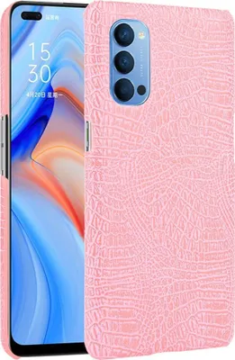 Produktbild von Mobigear Croco  OPPO Reno 4 Hülle Hardcase Backcover - Pink
