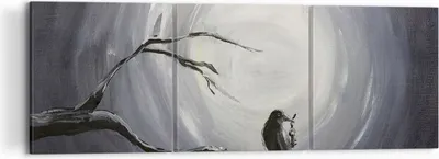 Produktbild von Bild auf Leinwand - Leinwandbild - Vogel Baum modern - 120x40cm - Wand Bild - Wanddeko - Wandbilder - Leinwanddruck - Bilder - Kunstdruck - Wanddekoration - Leinwand bilder - Wandkunst - CA120x40-3432