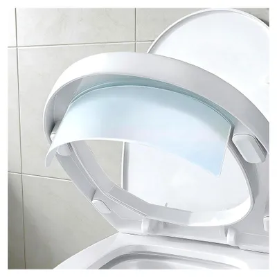 Produktbild von Toilettensitz mit Urinabweiser, 25 cm - Hygienischer Spritzschutz für Haushalts-Toiletten | Für Badezimmer, Wohnungen, Mietwohnungen und öffentliche Toiletten für Männer, Familien, Erwachsene und Senioren