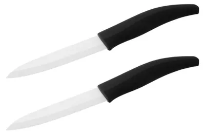 Image de Lot de 2 couteaux d'office avec lame en céramique de 12,5 cm de long Nirosta Céramique