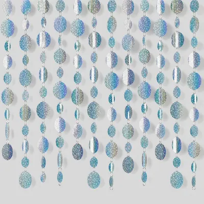 Immagine prodotto di Ghirlande di paillettes, impermeabili, argento, 10 metri, decorazioni scintillanti per esterni
