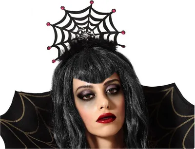 Produktbild von Stirnband Schwarz Spinnennetz Halloween
