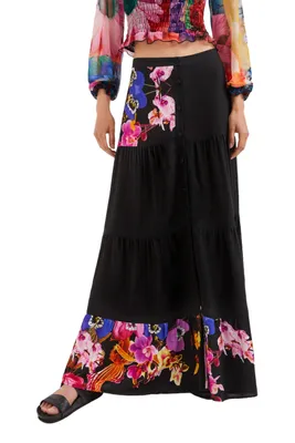 Produktbild von DESIGUAL Rock Damen Viskose Schwarz GR64649 - Größe: XS