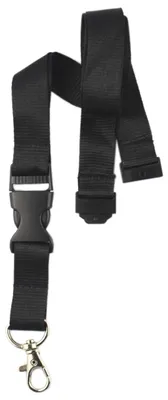 Produktbild von Schmalz Reklamationsservice 10 x unbedruckte Lanyards, neutrales Lanyard ohne Aufdruck, 20 mm breit, Druckknopfverschluss mit Sicherheitsverschluss (schwarz)