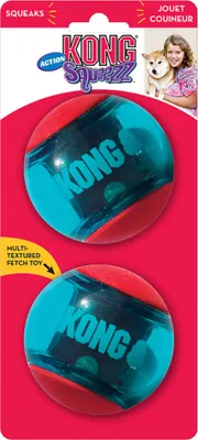 Image de jouet pour chiens Bouncy Ball 8,5 cm caoutchouc rouge/bleu