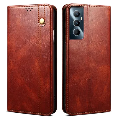 Produktbild von Hülle für Realme C65 4G Leder Brieftasche Schutzhülle mit Standfunktion Rot