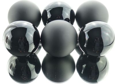 Christbaumkugeln Black schwarz Ø 8 cm aus Glas - 6er Set
