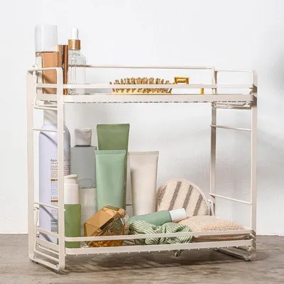 Immagine prodotto di Mensola multifunzionale per il bagno - Organizzare - 1 pezzo - Metallo - 33 x 6,5 x 30 cm