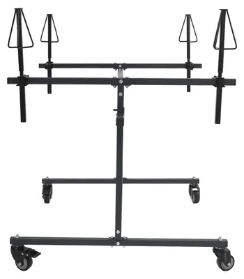 Produktbild von Felgen Lackierständer - Rad- und Felgenhalter zum Lackieren - Tragkraft 100 kg - 90x90x80 cm - Für Autowerkstatt / Karosseriebau - Schwarz