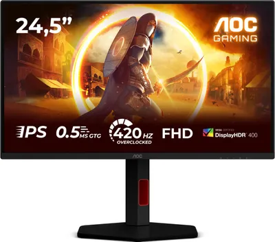 AOC G4 25G4KUR Computerbildschirm 62,2 cm (24.5") 1920 x 1080 Pixel Full HD LED Schwarz, Rot