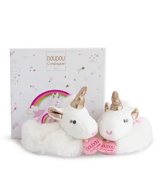 Obrázek produktu pro Doudou Dárková sada - Sada botiček s chrastítky jednorožec 0-6 měsíců