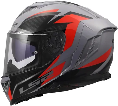 Produktbild von LS2 FF818 STORM III DYNAMO Integralhelm M in grau/rot