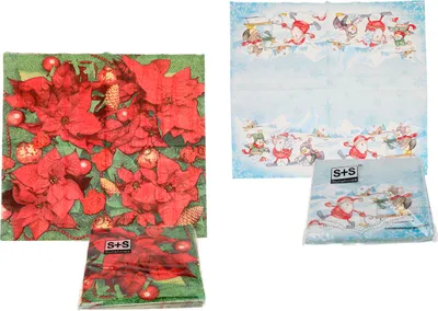 Image de Serviettes en papier - Noël (motifs disponibles en option)