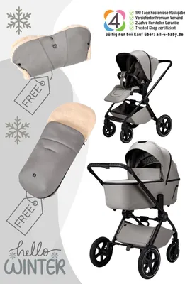 Produktbild von Moon Gio 2.0 Kinderwagen Winterpaket inkl. Handmuff und Fußsack, Farbe/Dessin:Ghost