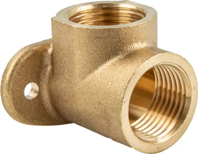 Produktbild von tecuro Wandscheibe 90°, beidseitig Innengewinde Rp 3/4 Zoll, MS-blank CW617N