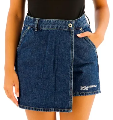 Produktbild von Karl Lagerfeld Jeans Damen Denim Skort Verwaschenes Dunkelblau XL