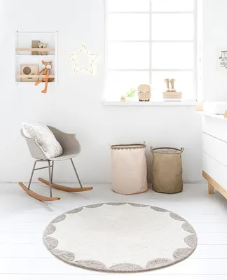 Produktbild von Petite Amélie Kinderteppich rund waschbar - Beige
