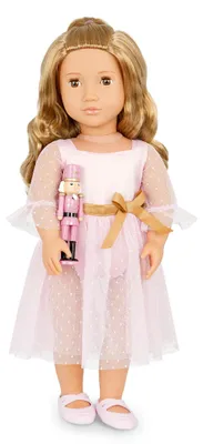 Produktbild von Our Generation Natasha, 46 cm Ballerina-Puppe mit Nussknacker