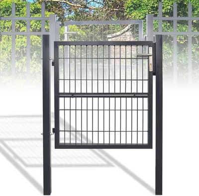 Zdjęcie produktu dla karpal 100x100cm brama ogrodowa antracyt brama ogrodowa z zamkiem brama ogrodzeniowa do bramy ogrodowej brama ogrodowa ogrodzenie kratowe