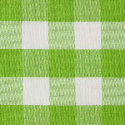 Obrázek produktu pro HOMESCAPES Velká kostkovaná bavlněná látka zeleno-bílá - na metr, šířka 150 cm