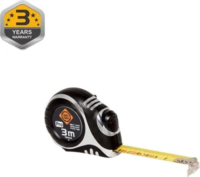 Produktbild von Maßband 3 m, 16 mm Bandbreite, Cr-G46 mit automatischem Stopp und Magnetende