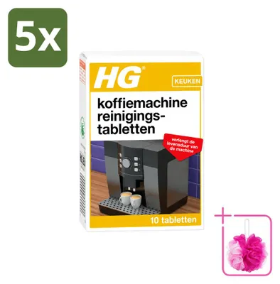 Produktbild von 5 x HG Reinigungstabletten für Kaffeemaschinen - Sparpackung - 5 Stücke