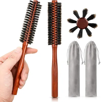 Immagine prodotto di Solidchoice - Set di 2 spazzole per capelli con manico in legno