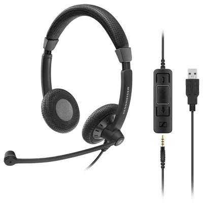 Obrázok produktu pre EPOS IMPACT SC 75 USB MS, Kábel, Hovor / hudba, 60 - 16000 Hz, 130 g, Slúchadlá s mikrofónom, Čierna